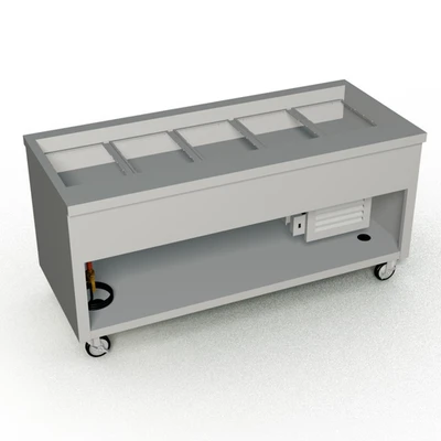 Duke TCM-74PG-N7 74" W Stainless Steel Refrigerated Painted Base Thurmaduke Cold Food Unit - 120 Volts