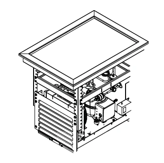 Duke RFT3-SB 57" W x 29" D Stainless Steel Recessed Frost Top Standard Body Drop-In Unit - 120 Volts