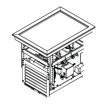 Duke RFT3-SB 57" W x 29" D Stainless Steel Recessed Frost Top Standard Body Drop-In Unit - 120 Volts