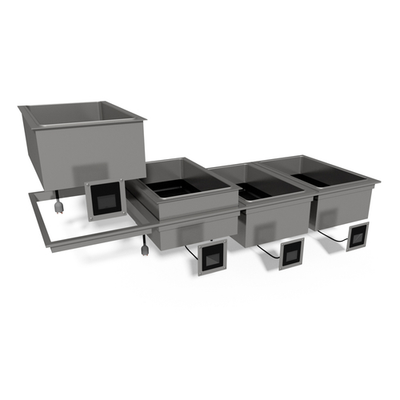 Duke WW-3 3-Pan Stainless Steel Electric Insulated Waterless Hot Food Well Drop-In Unit