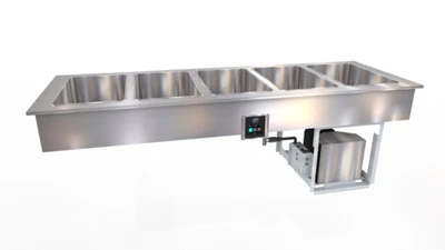 Duke FCP5-SB 74.81" W x 24" H Stainless Steel Straight Drop-In Flush Mount Cold Pan Unit - 120 Volts