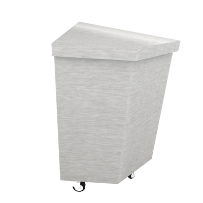 Duke TTU-45PG 32" L Stainless Steel Enclosed Base Paint Grip 45° Corner Triangle Unit