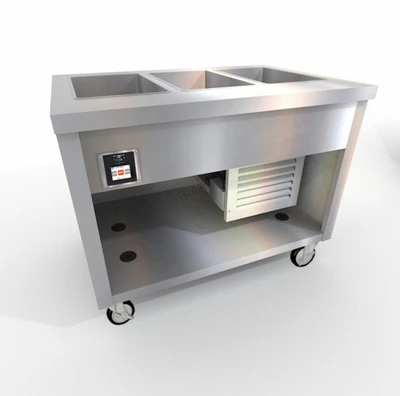 Duke TFCP-46SS-N7 46" W Stainless Steel Refrigerated Thurmaduke Flush Mount Cold Pan Unit - 120 Volts