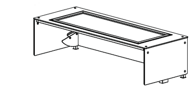 Duke FT2-OS 55" W x 21" D Stainless Steel Drop-In Frost Top Overshelve - 120 Volts