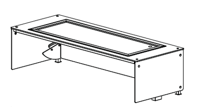 Duke FT1-OS 29" W x 21" D Stainless Steel Drop-In Frost Top Overshelve - 120 Volts