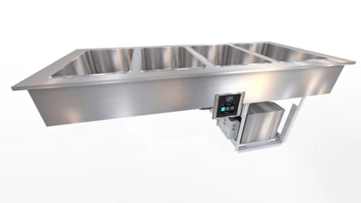 Duke FCP4-SB 60.81" W x 24" H Stainless Steel Straight Drop-In Flush Mount Cold Pan Unit - 120 Volts