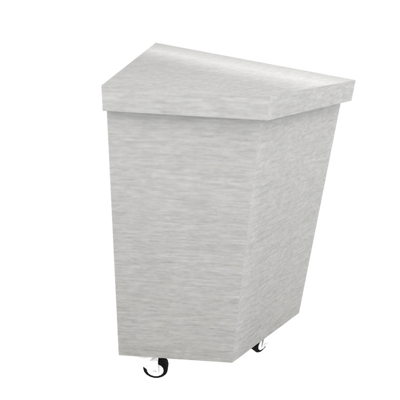 Duke TTU-45SS 32" L Stainless Steel Enclosed Base 45° Corner Triangle Unit