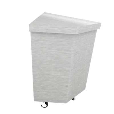 Duke TTU-45SS 32" L Stainless Steel Enclosed Base 45° Corner Triangle Unit