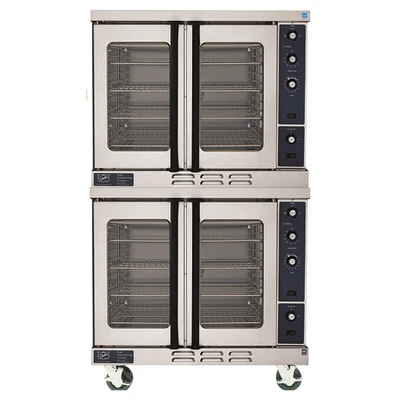 Duke 613Q-G2V-NG Stainless Steel Natural Gas Double-Deck Standard Convection Oven - 120 Volts