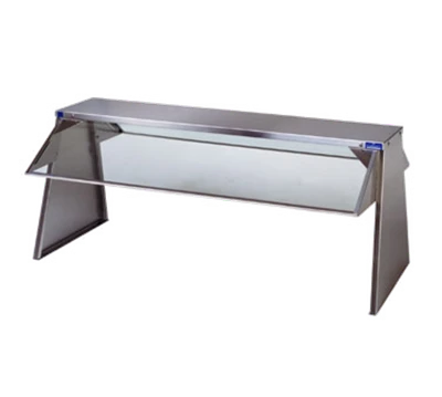 Duke 637-1SN 44.38" W Stainless Steel Single-Sided Self-Service Buffet Shelf and Breath Guards on 1 Side