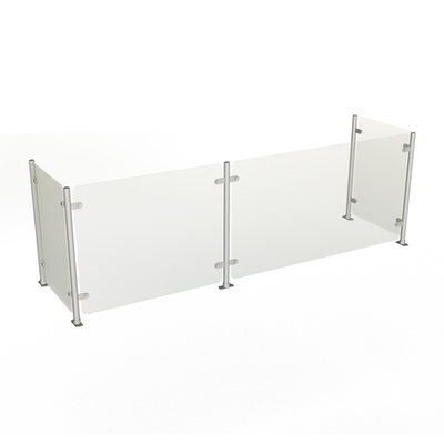 Duke TS412-74 72.38" W Stainless Steel Single-Sided Full-Service Contemporary Food Shield