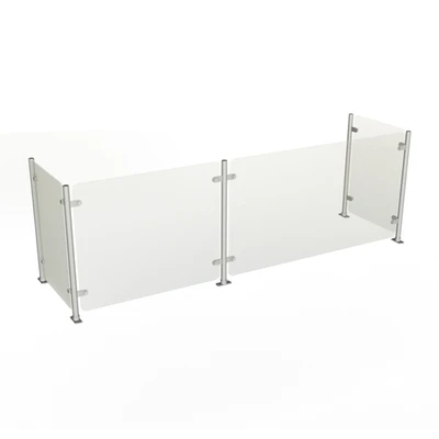 Duke TS412-74 72.38" W Stainless Steel Single-Sided Full-Service Contemporary Food Shield