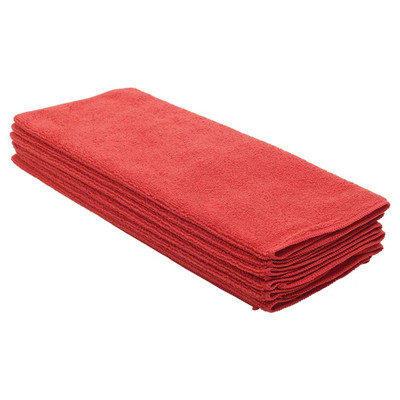 Winco BTM-16R 16" W Red Cleaning Cloth Bar Kitchen Towel Set