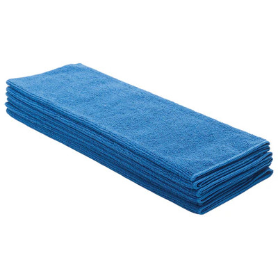 Winco BTM-16B 16" W Blue Cleaning Cloth Bar Kitchen Towel Set
