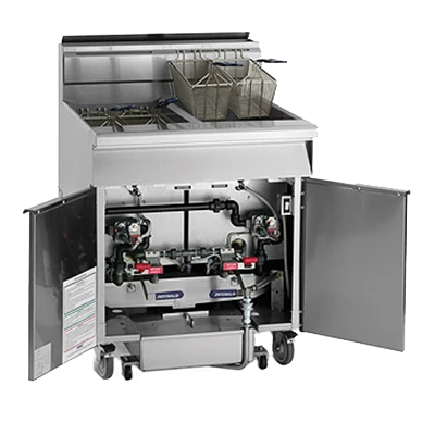 Imperial IFSSP-375-OP-NG Natural Gas Stainless Steel Fryer - 525,000 BTU