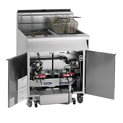 Imperial IFSSP-450-OP-T-NG Natural Gas Stainless Steel Fryer - 560,000 BTU