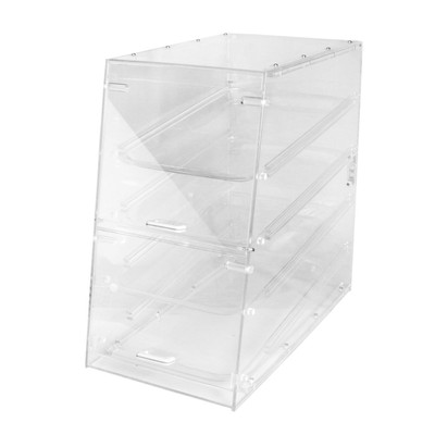 Thunder Group PLDC002 24" W Clear Acrylic Sloped Doors Pastry Display Case