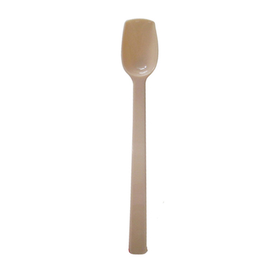 Thunder Group PLBS010BG 0.75 Oz. Beige Polycarbonate Solid 10&quot; Buffet Spoon
