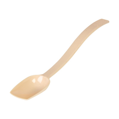 Thunder Group PLBS010BG 0.75 Oz. Beige Polycarbonate Solid 10" Buffet Spoon