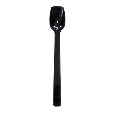 Thunder Group PLBS110BK 0.75 Oz. Black Polycarbonate Perforated 10" Buffet Spoon