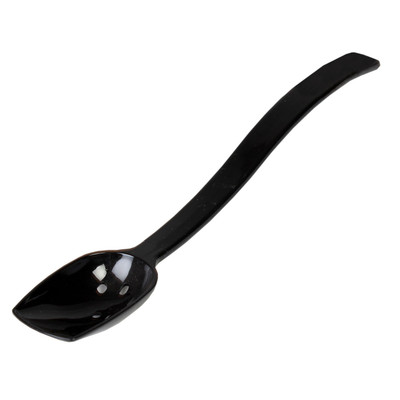 Thunder Group PLBS110BK 0.75 Oz. Black Polycarbonate Perforated 10" Buffet Spoon