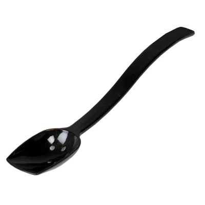 Thunder Group PLBS110BK 0.75 Oz. Black Polycarbonate Perforated 10" Buffet Spoon