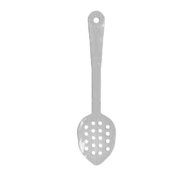 Thunder Group PLSS113WH 11&quot; White Polycarbonate Perforated Serving Spoon