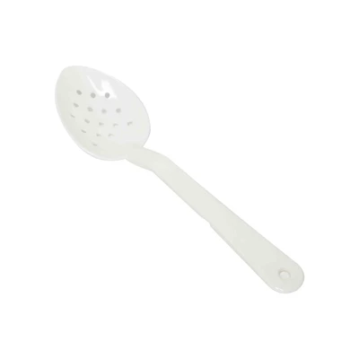 Thunder Group PLSS113WH 11" White Polycarbonate Perforated Serving Spoon