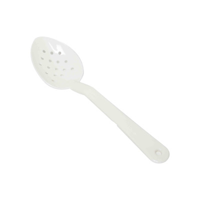 Thunder Group PLSS113WH 11" White Polycarbonate Perforated Serving Spoon