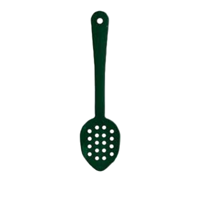 Thunder Group PLSS113GR 11" Green Polycarbonate Perforated Serving Spoon
