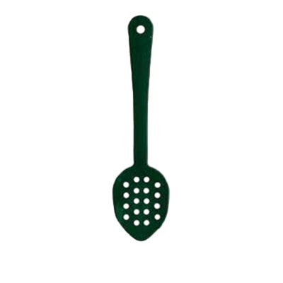 Thunder Group PLSS113GR 11&quot; Green Polycarbonate Perforated Serving Spoon