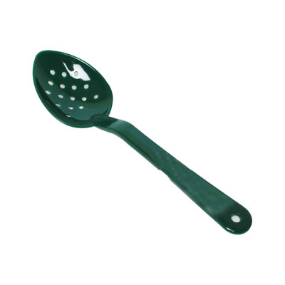Thunder Group PLSS113GR 11" Green Polycarbonate Perforated Serving Spoon
