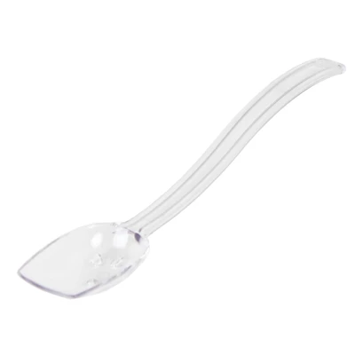 Thunder Group PLBS110CL 0.75 Oz. Clear Polycarbonate Perforated 10" Buffet Spoon