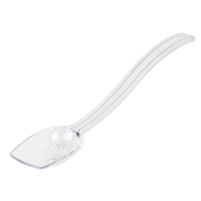 Thunder Group PLBS110CL 0.75 Oz. Clear Polycarbonate Perforated 10" Buffet Spoon