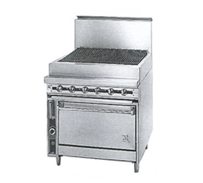 Jade JTRH-18B-LP 18" W Liquid Propane 6" Plate Shelf Titan Heavy Duty Range - 45,000 BTU