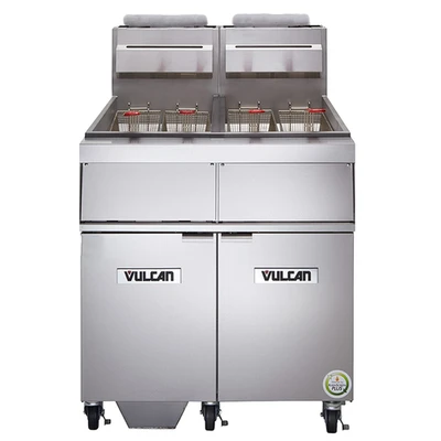 Vulcan 2GR45MF-NG 45 Lbs. Stainless Steel Natural Gas Millivolt Fryer - 240,000 BTU