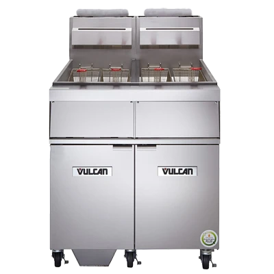 Vulcan 2GR45MF-LP 45 Lbs. Stainless Steel Liquid Propane Millivolt Fryer - 240,000 BTU