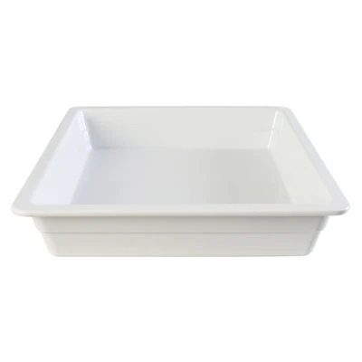 Thunder Group GN1232W 2/3 Size White Melamine Food Pan