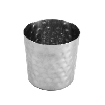 Thunder Group SLFFC003 13 Oz. Stainless Steel Hammered Finish French Fry Cup