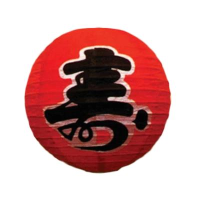 Thunder Group HL-23 16" Dia. Red Paper Round Longetivity Japanese Cochin Lantern