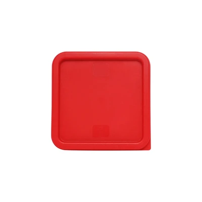 Thunder Group PLSFT0608C Red Plastic Food Storage Container Cover for 6 and 8 Qt.