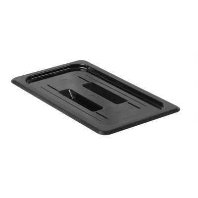 Thunder Group PLPA7130CBK 1/3 Size Black Polycarbonate Food Pan Cover