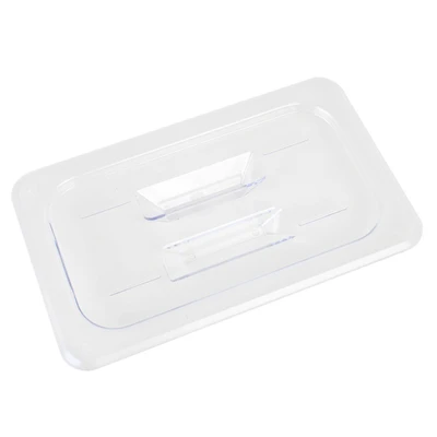 Thunder Group PLPA7140C 1/4 Size Clear Polycarbonate Solid Food Pan Cover