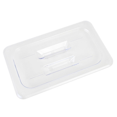 Thunder Group PLPA7140C 1/4 Size Clear Polycarbonate Solid Food Pan Cover