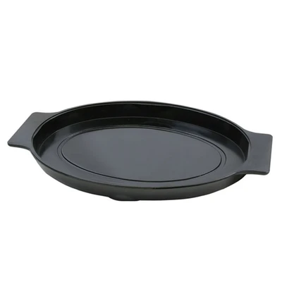 Thunder Group WDSP1108 Black Thermal-Plastic Oval Bakelite Platter Underliner for IRSP1108
