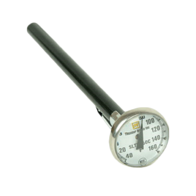 Thunder Group SLTH160 5" L Stainless Steel Dial Type Pocket Thermometer