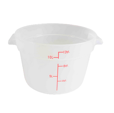 Thunder Group PLRFT312TL 12 Qt. Translucent Round Polypropylene Food Storage Container