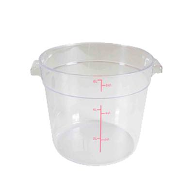 Thunder Group PLRFT306PC 6 Qt. Clear Round Polycarbonate Food Storage Container