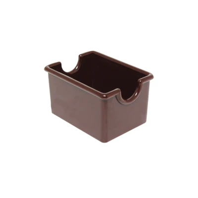 Thunder Group PLSP032CH Brown Plastic Rectangular Sugar Packet Holder