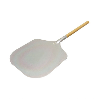 Thunder Group ALWDPP3012 30" Long Rectangular Aluminum Blade with Wood Handle Pizza Peel